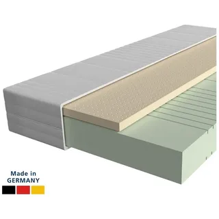 AM Qualitätsmatratzen - Latex-Matratze 90x200 H3 - Hochwertige Matratze mit 4cm Latex-Auflage | 20cm Höhe | Germany