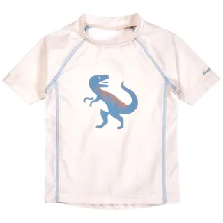 Playshoes Unisex Kinder Badeshirt Rash-Guard-Shirt, Ecru Dino, 86 cm-92 cm