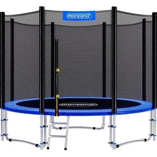 monzana Trampolin 244 cm inkl. Sicherheitsnetz und Leiter schwarz/blau