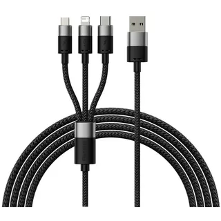 Baseus StarSpeed Series USB-C + Micro / Lightning 3.5A 1.2m (Black)