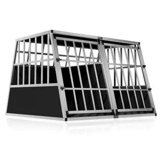 CADOCA Hundetransportbox XXL 97 x 90 x 70 cm Silber
