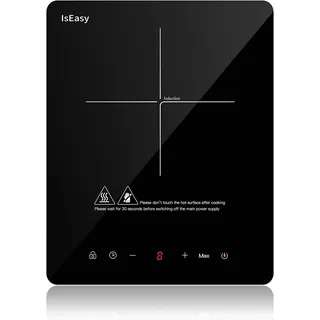 Induktionskochplatte, Iseasy Induktionskochfeld 1 Platte 2100W, 28Cm Kochplatte,
