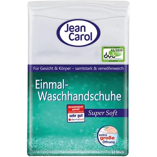 jean-carol Pelz Einmal-Waschhandschuhe, 12 Stück)