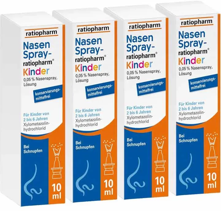 NasenSpray-ratiopharm Kinder 4er Set 4X10 ml Nasenspray