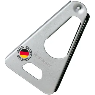 Westmark Vielzwecköffner mit Gummi-Lippe, Glas- und Flaschenöffner/Deckelöffner, Länge: 17 cm, Stahl/Gummi, Twist, Silber, 10502270