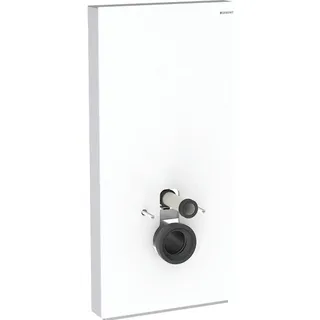 Geberit Monolith Plus Sanitärmodul für Wand-WC, 101cm, Wasseranschluss seitlich, mit Anschlussstutzen, 131222SI7,