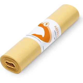 TAPIRA Plus Abfallsäcke - 70ltr 37μ 57,5×100cm LDPE, 25Stück - gelb