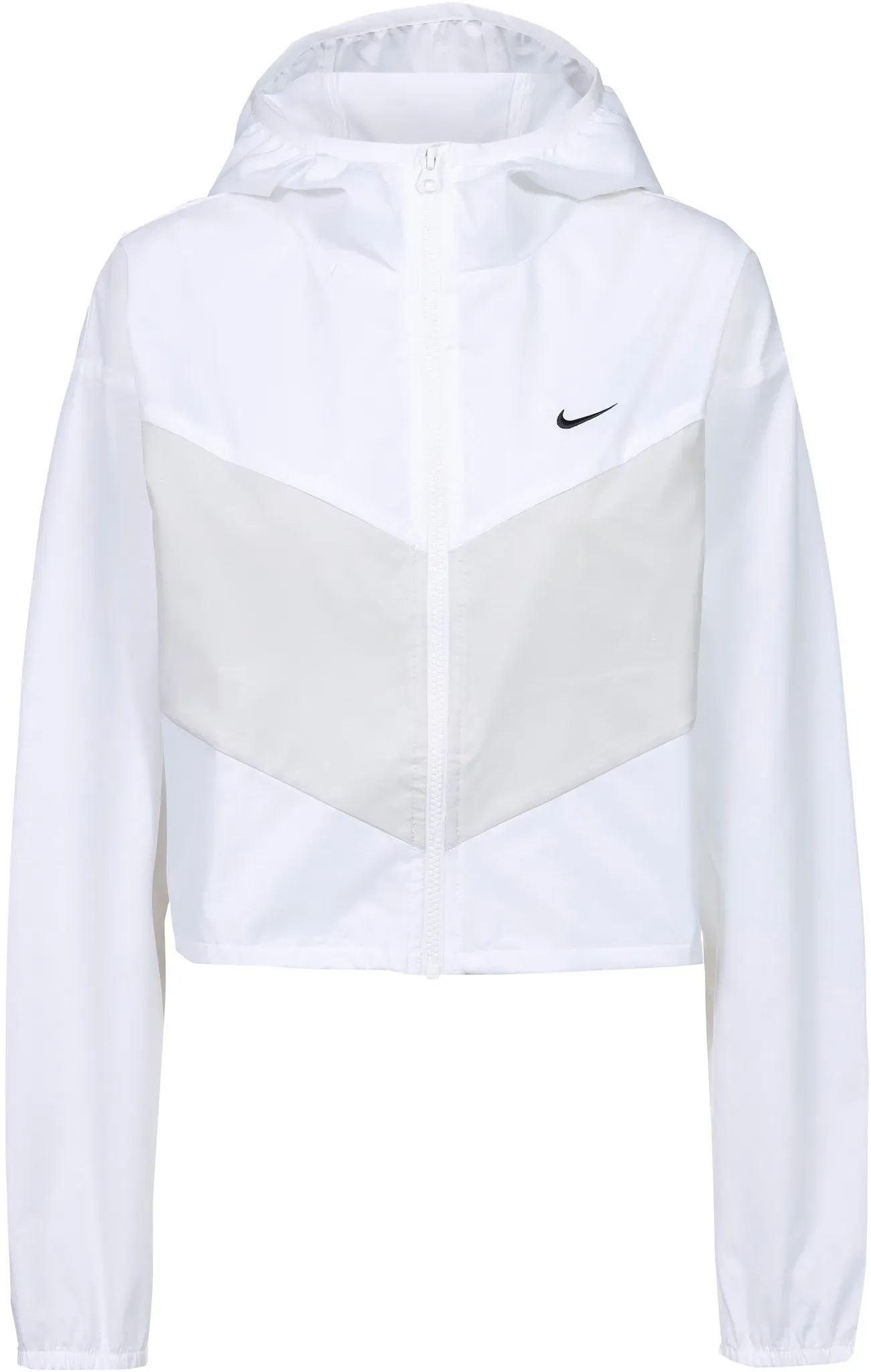 Nike Windrunner Kapuzenjacke Damen in white-photon dust-black, Größe M - weiß