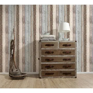 A.S. Création Elements Vliestapete New England Natur Braun Grau Beige FSC®