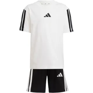 Adidas Unisex Kinder ESSENTIALS T-SHIRT Set white/black, 4-5 Years