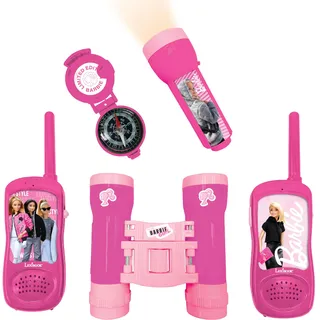 Lexibook Lexibook, Barbie, Abenteurerset für Kinder, Walkie-Talkies 120m, Fernglas, Kompass, Taschenlampe, Pink, RPTW12BB