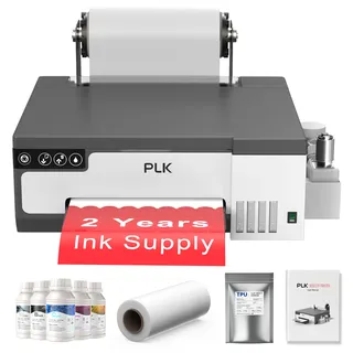 PLK A4 DTF-Drucker mit Rollenzuführung, L8058 DTF Transferdruckmaschine mit weißem Rührsystem, 100% Übertragungsrate für DIY-Druck (Drucker)