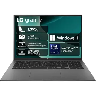 LG gram Pro 17 2025 Intel Core Ultra 7 258V 32 GB RAM 2 TB SSD Win11 Pro Schwarz