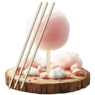 300 x 30cm Zuckerwattestäbe Zuckerwattestäbchen Holz Stäbchen Zuckerwatte Holzstäbchen