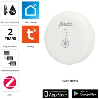Alecto SMART-TEMP10 Intelligenter Zigbee-Temperatur- und Feuchtigkeitssensor