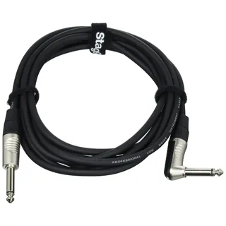 Stagg NGC3PLR N Serie Professional Audiokabel 1x Winkel-Klinke 6,3 mm 3 m