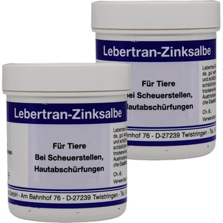 PHARMA PERLE Lebertran-Zinksalbe I Für Tiere I Bei Scheuerstellen und Hautabschürfungen I 2x100g im Sparset I Plus PharmaPerle Giveaway