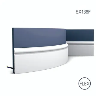 Orac SX138F Sockelleiste flexibel / biegbar SX138F 200 x 1,5 x 13,8 cm