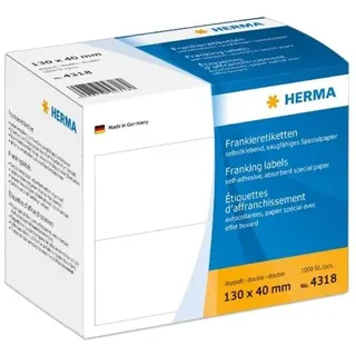 Herma Frankieretiketten 4318 weiß 130,0 x 40,0 mm