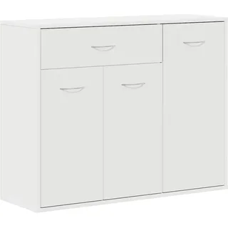 vidaXL Sideboard mit 1 Schublade 3 Türen Kommode Anrichte Schrank Beistellschrank Mehrzweckschrank Standschrank Weiß 88x30x70cm Holzwerkstoff