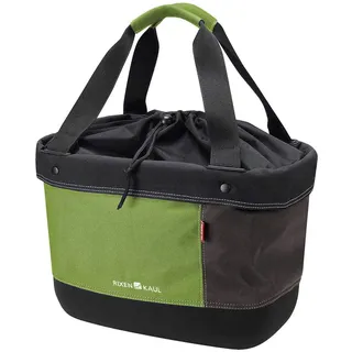 KLICKfix Unisex – Erwachsene Shopper Alingo Lenkerkorb, grün/braun, 17 Liter