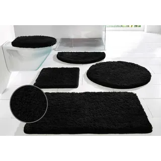 MY HOME Badematte »Sanremo, Badvorleger, Badezimmer Teppich, sehr weich«, rutschhemmend beschichtet, fußbodenheizungsgeeignet-schnell trocknend, Badteppich, unifarben, rechteckig, rund & als 3-tlg. Set erhältlich