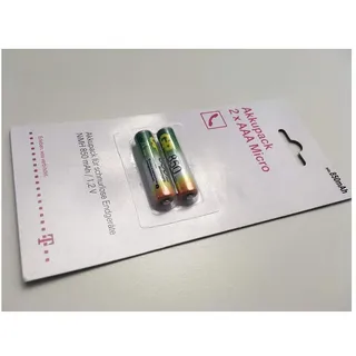 Telekom Akkupack 2x AAA 1,2V/850mAh für Telefone 2er-Blister wiederaufladbare Batterien AAA-Akku (40246754)