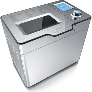 Arendo Brotbackautomat, 25 Programme, 550 W, Brotbackmaschine, 25 Programme, automatisches Zutatenfach, silber - Silber