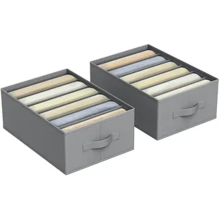 Songmics Kleiderschrank-Organizer 42 x 30 x 17 cm 2-tlg. taubengrau