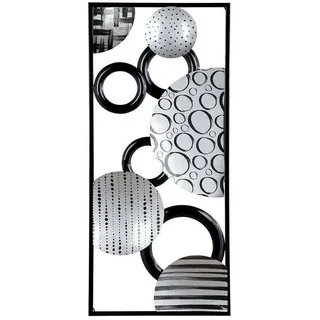 GILDE Dekoobjekt 3D Wanddeko Bubble Wandschmuck Metalldeko Metallbild 90x40cm