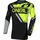Motocross-Jersey MX Enduro Gepolsterter Ellbogenschutz V-Ausschnitt atmungsaktiv V 23 Erwachsene Schwarz Neon-Gelb L