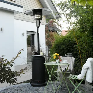 APANA 14kW Bellamente ONE Gasheizstrahler für Balkon Garten mit Umkippsicherung und Abschaltautomatik in schwarz