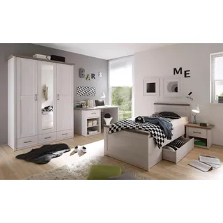 Begabino »Luca«, (Set, 4 St., Bett, Nachttisch, Schrank und Schreibtisch),