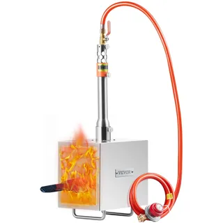Vevor tragbare Propan-Schmiede von 1-Brenner-Hufschmiede, 2600°F Gasschmiede für die Werkzeug- und Messerherstellung, quadratische Gasschmiedewerkzeuge und -ausrüstung aus Edelstahl