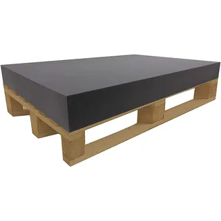 Dibapur Palettenkissen Matratzenkissen Anthrazit/Schwarz Schaumstoff für Europalette - RG29/44 - Hundekissen (120x80x6 cm)