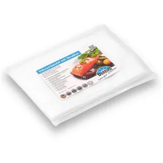 Bottini Vakuumierbeutel 50 Vakuumbeutel 30 x 40 cm mit Struktur, goffriert für Lebensmittel, Zubehör für Alle Balken Vakuumierer wie CASO, WMF, FreshVAC, Rommelsbacher, Gastroback, Foodsaver, Solis, Lava, Leifheit sowie alle Vakuumiergeräte von Silvercrest oder Medion uvm., besonders durchstoßfest, 105μm weiß