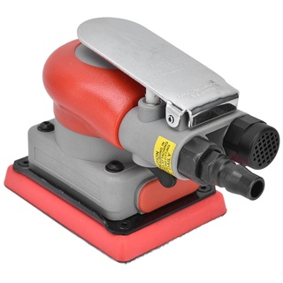 Druckluft Schwingschleifer, Air Square Orbit Finishing Sander, Profi Pneumatischer Schwingschleifer Legierter Stahl Air Palm Sanding Sandpapier Maschine für Tiefe Ecken, 10000U/min 75x100mm/3x4in