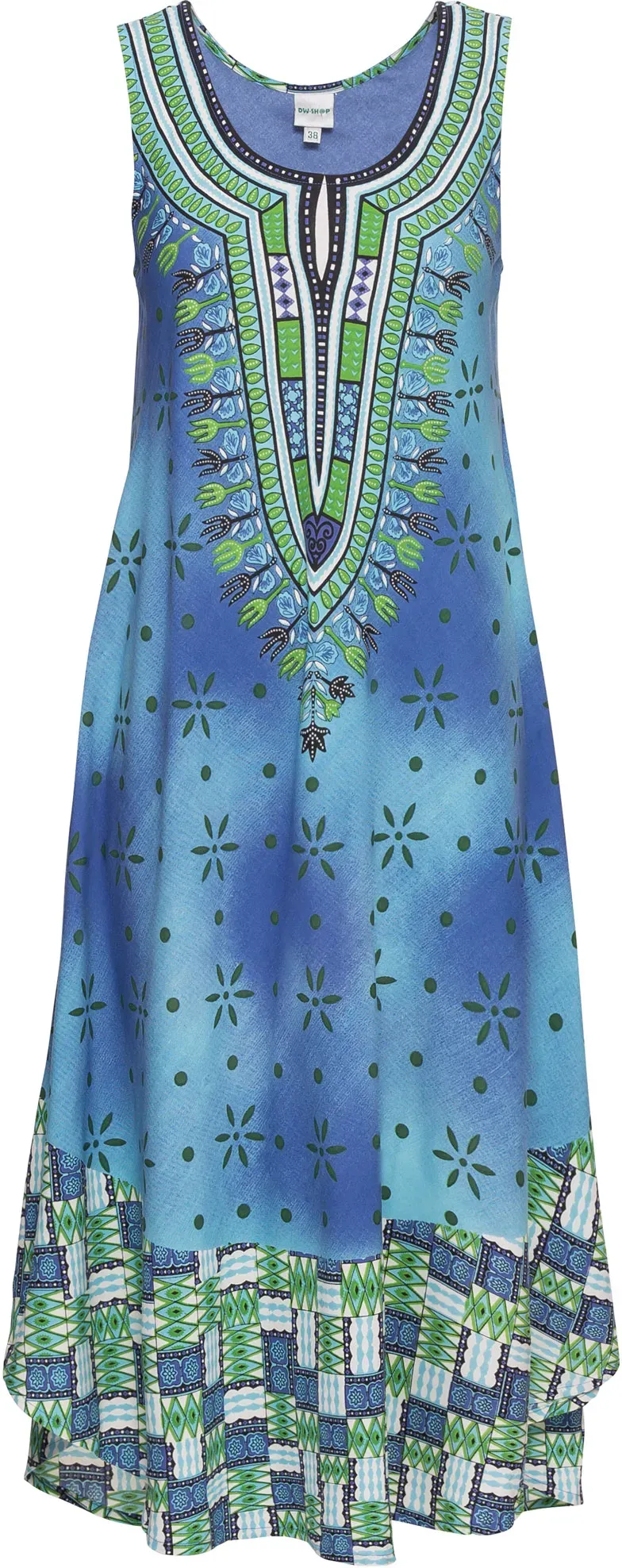 Viskose-Kleid, Druck saphir, 40