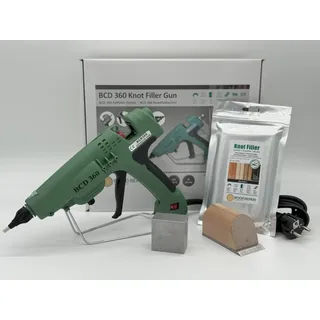 WoodRepair BCD 360 Öko Profi Kit Astfüller-Profi-Pistole, Temperatur einstellbar, Kompaktbeutel Mix, Handhobel & Kühlblock