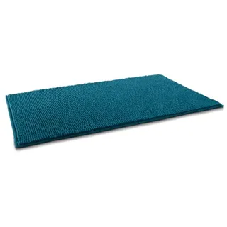 Badteppich Chenille 60 x 90 cm Polyester Blau, Grün Petrol