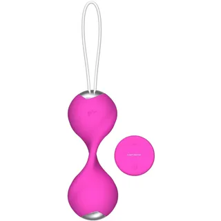 Lustfactor PEARLZ | DeLuxe Vibro-Liebeskugeln für Sie aus Silikon | Kabellose Funk Fernbedienung | Vibroei, Vibratorei, Vibrator, Eivibrator | Für vaginale + klitorale Stimulation | Wiederaufladbar
