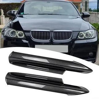 SPORTARC 2 x Frontstoßstangen-Lippen-Splitterklappe für BMW 3er-Serie E90 E91 320i 330i 2005–2008 Kohlefaser