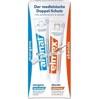 Aronal Zahnpasta 75 ml + Elmex Zahnpasta 75 ml Doppel-Schutz