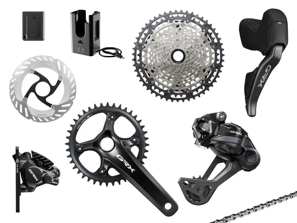 SHIMANO GRX Di2 827 Komplettgruppe 1x12 | 170 mm 40 Zähne / 10-51 Zä