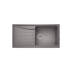 Single Bowl Grey Composite Kitchen Sink with Reversible Drainer - Blanco Sona  Xl 6 S Silgranit Puradur Ii