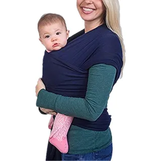 Tragetuch Baby elastisch für Neugeborene und Kleinkinder, Babytragetuch Kindertragetuch Baby Bauchtrage Sling Tragetuch für Baby Neugeborene Innerhalb 16 KG von VOARGE, dunkleblau