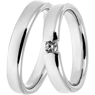 DOOSTI Trauring »Schmuck Geschenk Silber 925 Trauring Ehering Partnerring LIEBE«, Made in Germany - wahlweise mit oder ohne Zirkonia, silberfarben
