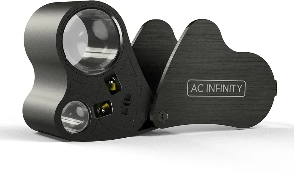 AC Infinity Juwelierlupe mit LED-Licht und zwei Linsen