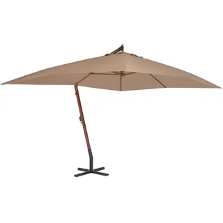 mit Holzmast 400 x 300 cm Taupe