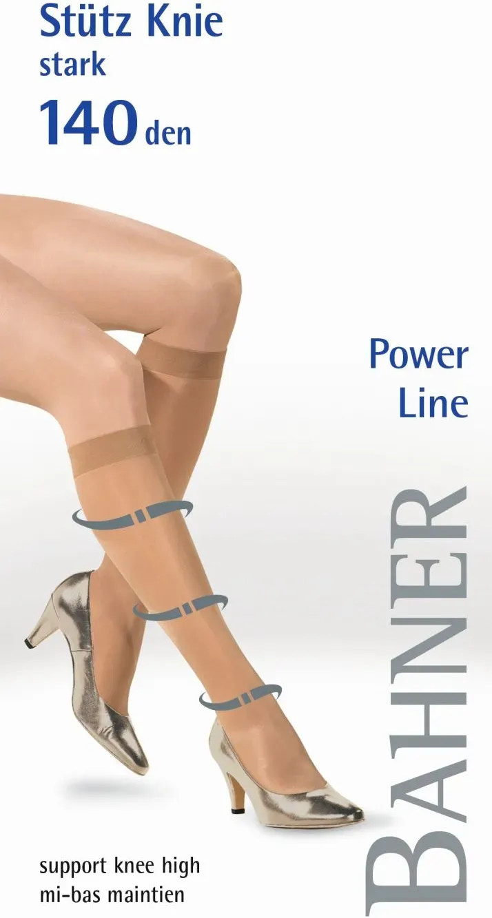 Bahner Power Line 140 Stark Stützkniestrumpf 1 Paar | 40-42 (L) | Make-Up (BA-0009)